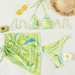 SHEIN 3 Piece Bikini & Cover Up